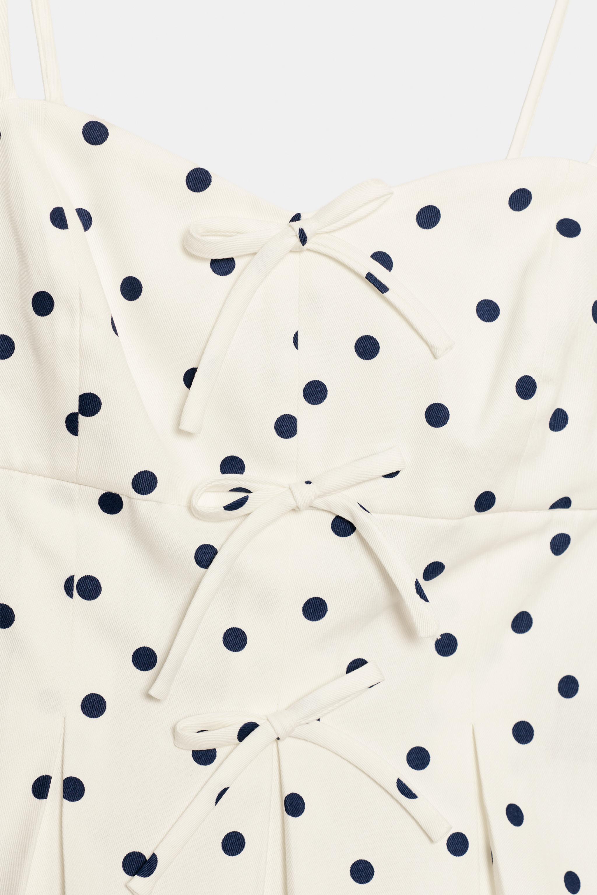 POLKA DOT PEPLUM TOP